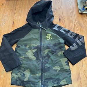 Kids' Green Camo Hooded Jacket - Unstoppable Graphic